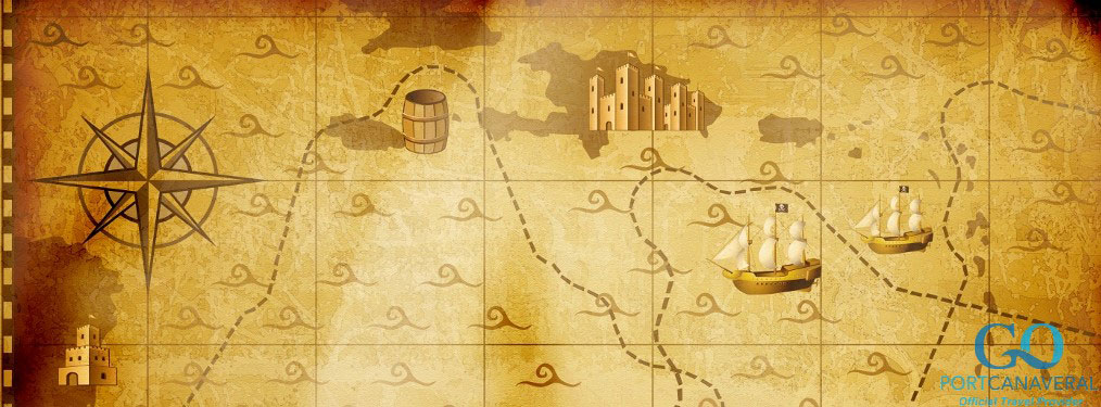 An illustration of vintage pirate map