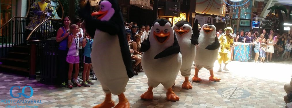 DreamWorks parade with Penguins of Madagascar