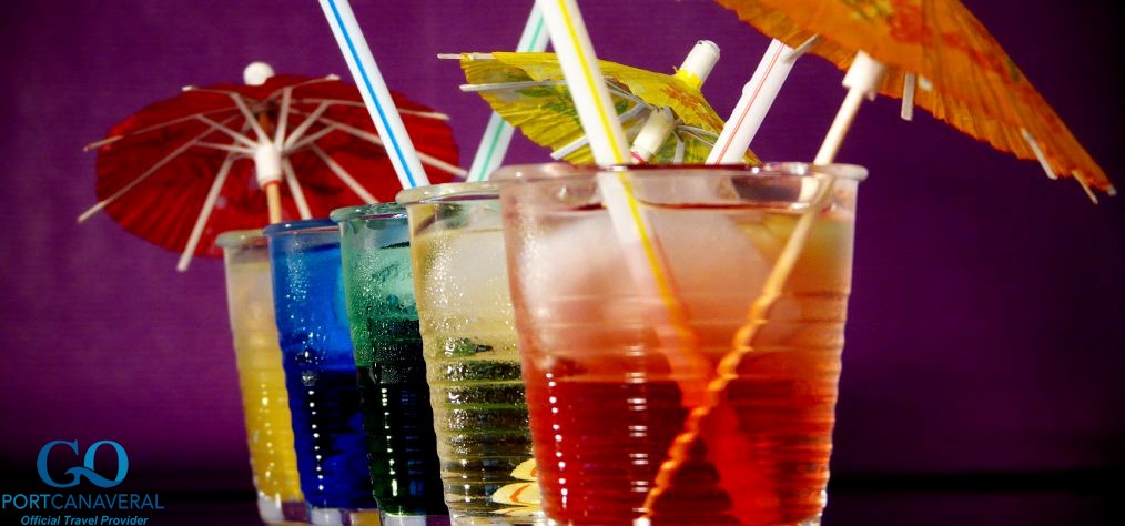 Colorful Cocktails With Umbrellas