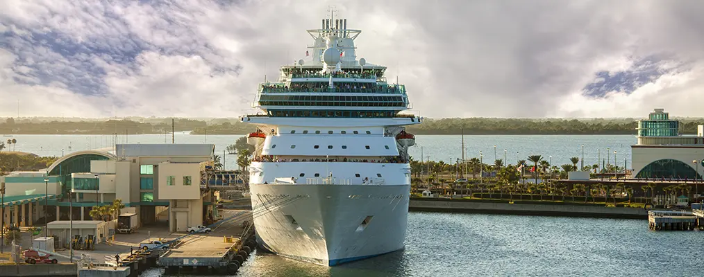 Cruise ship docked at Port Canaveral