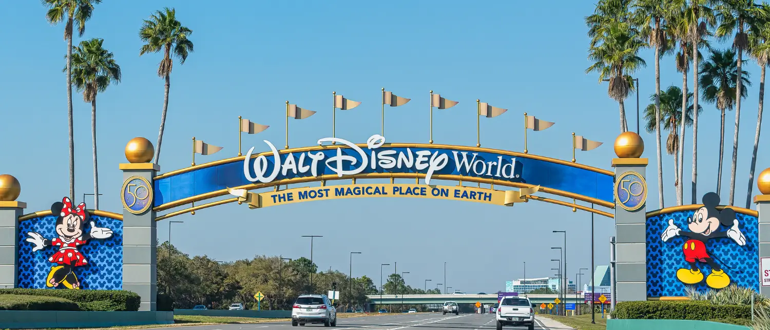 Walt Disney World entrance in Florida